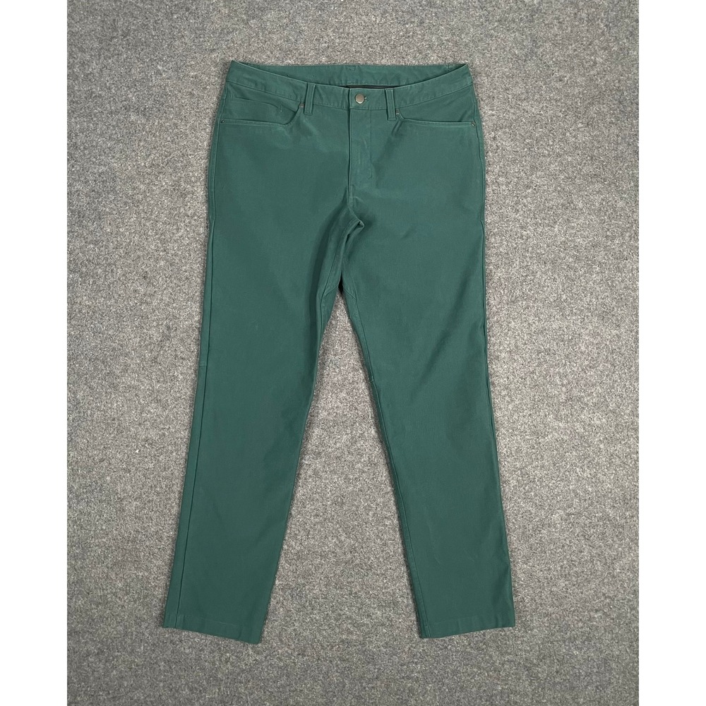 Lululemon ABC Pants Mens 33X30 Green Classic Chino Stretch 5 Pocket Golf Office